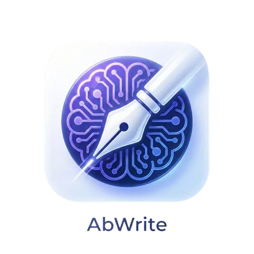 AbWrite AI Document Editor Logo and brand identity
